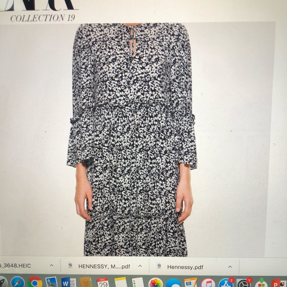 Zara printed midi dress